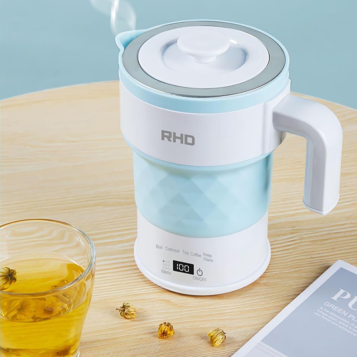 Jolof Store Foldable Electric Kettle – 0.7L Portable Travel Water Boiler