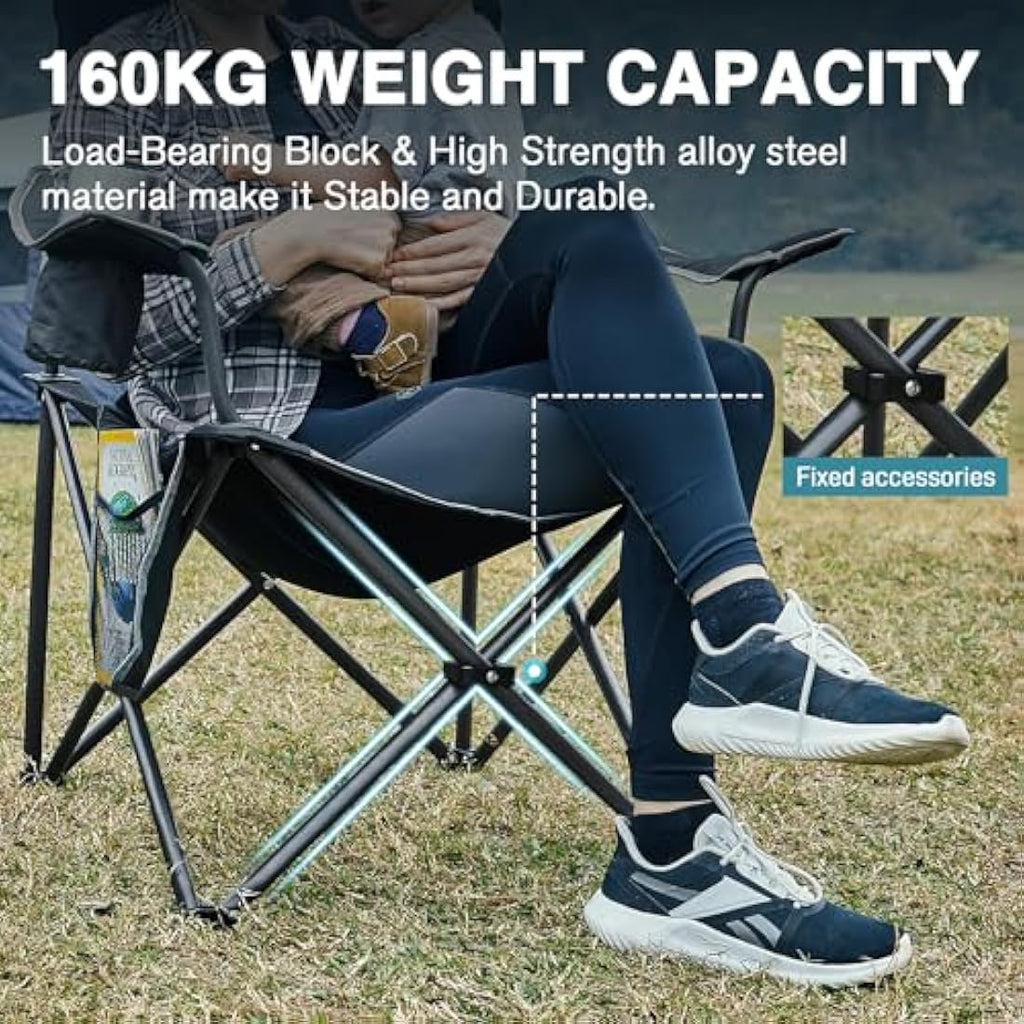Ever Advanced Heavy Duty Folding Camping Chair | 160kg Oversized Seat