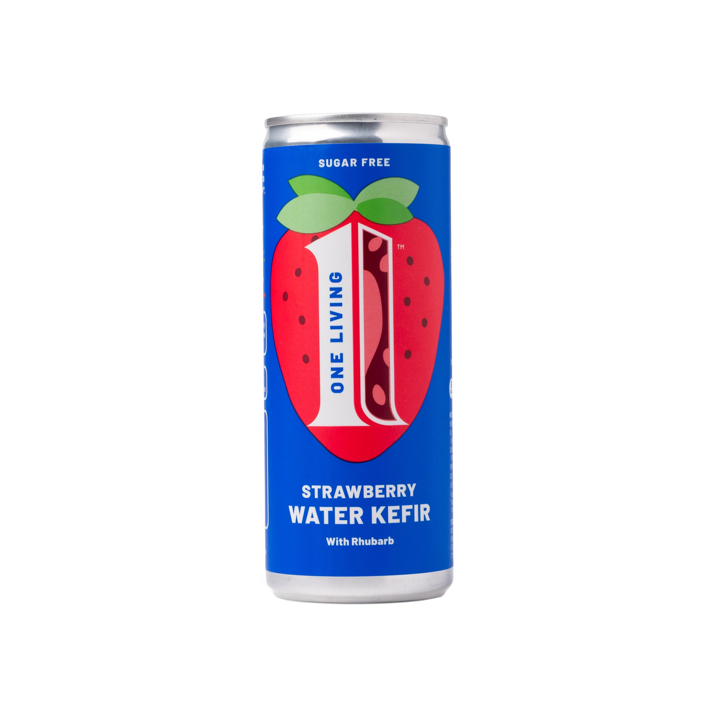 One Living Strawberry Rhubarb Water Kefir – Sugar Free (12 x 250ml)