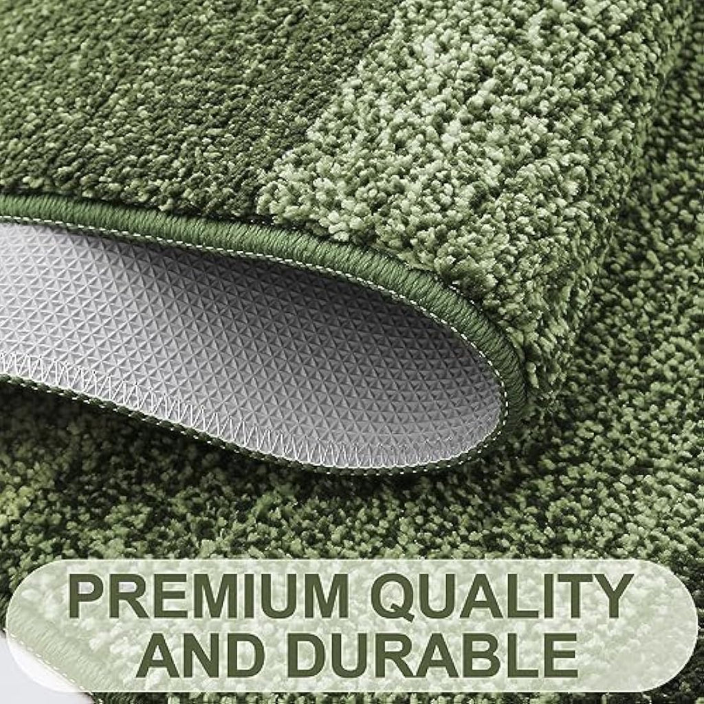 Homaxy Indoor Door Mat – Absorbent Non-Slip Washable Rug, Green, 60x90cm