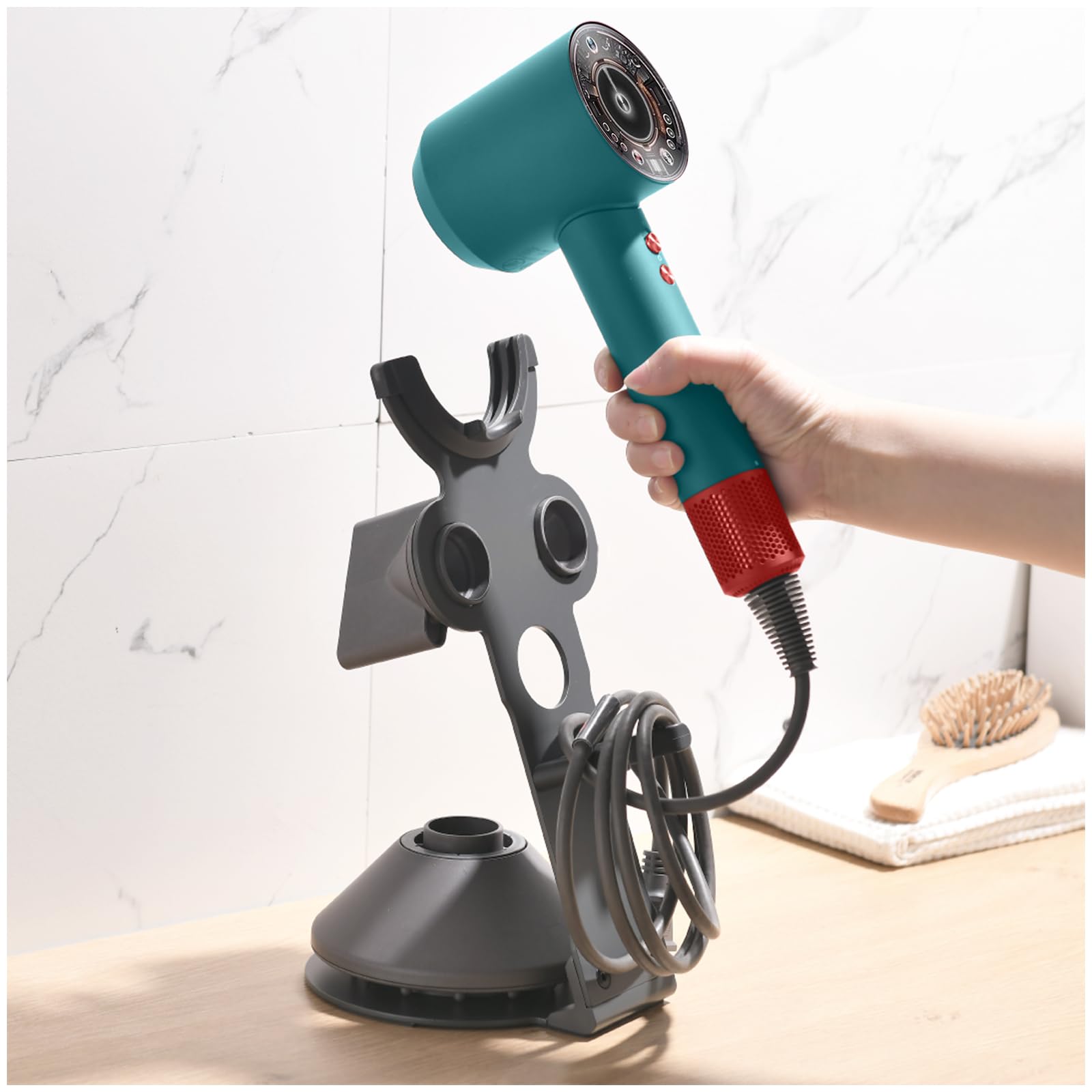 MidingChai Hair Dryer Stand for Dyson Supersonic with Cord Organizer