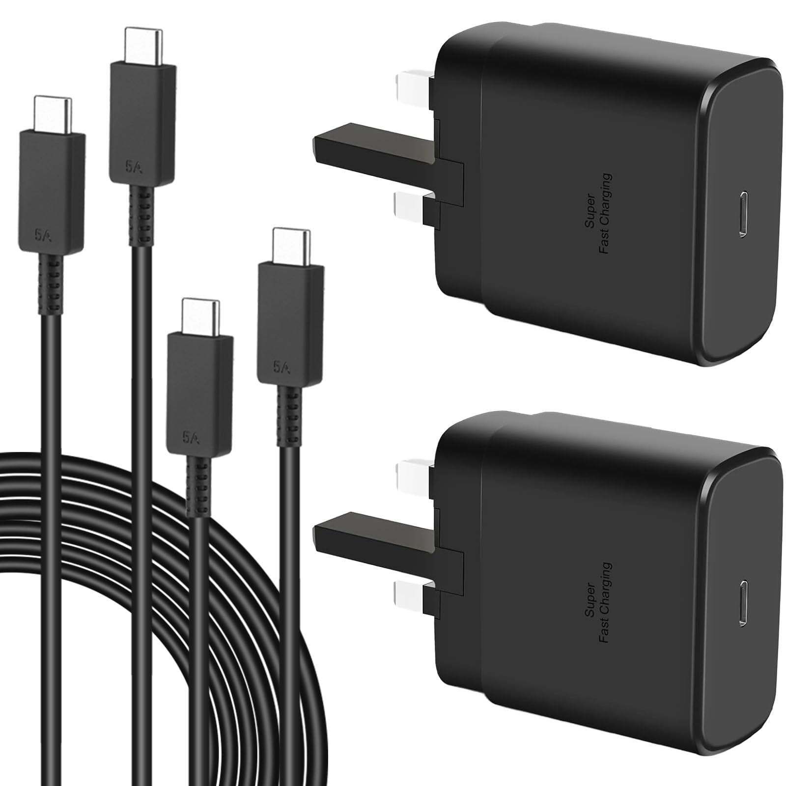 Gcstnn 45W Super Fast Charger 2-Pack for Samsung Galaxy with 6.6ft Cable
