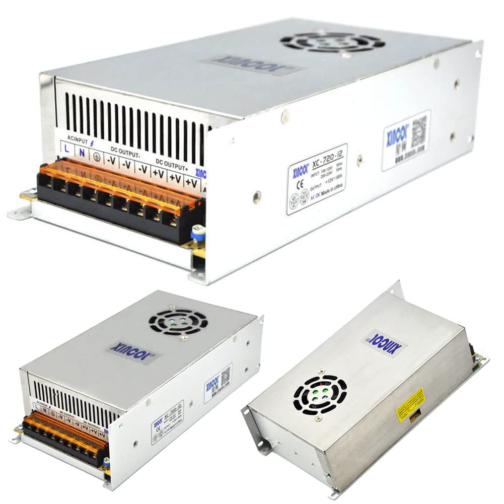 XINCOL 12V 60A 720W Switching Power Supply | SMPS Transformer for LED Strips