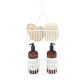 simplywire 2 Tier Hanging Shower Caddy – Rust Resistant Steel – White