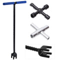 Keadic 16-Inch Water Meter Key Set | 3-Piece Steel Shutoff Valve Tool Kit