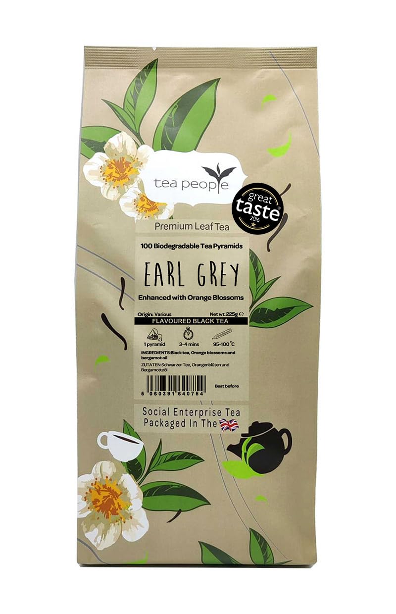 Tea People Earl Grey Black Tea with Bergamot - 100 Tea Pyramids