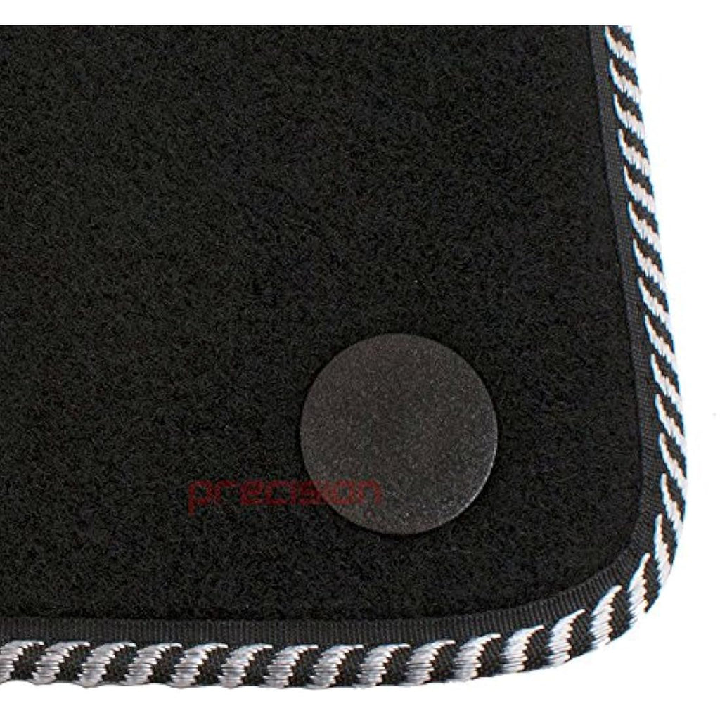 Fiat 500 (2013-2020) Tailored Black Car Mats - 500 Logo