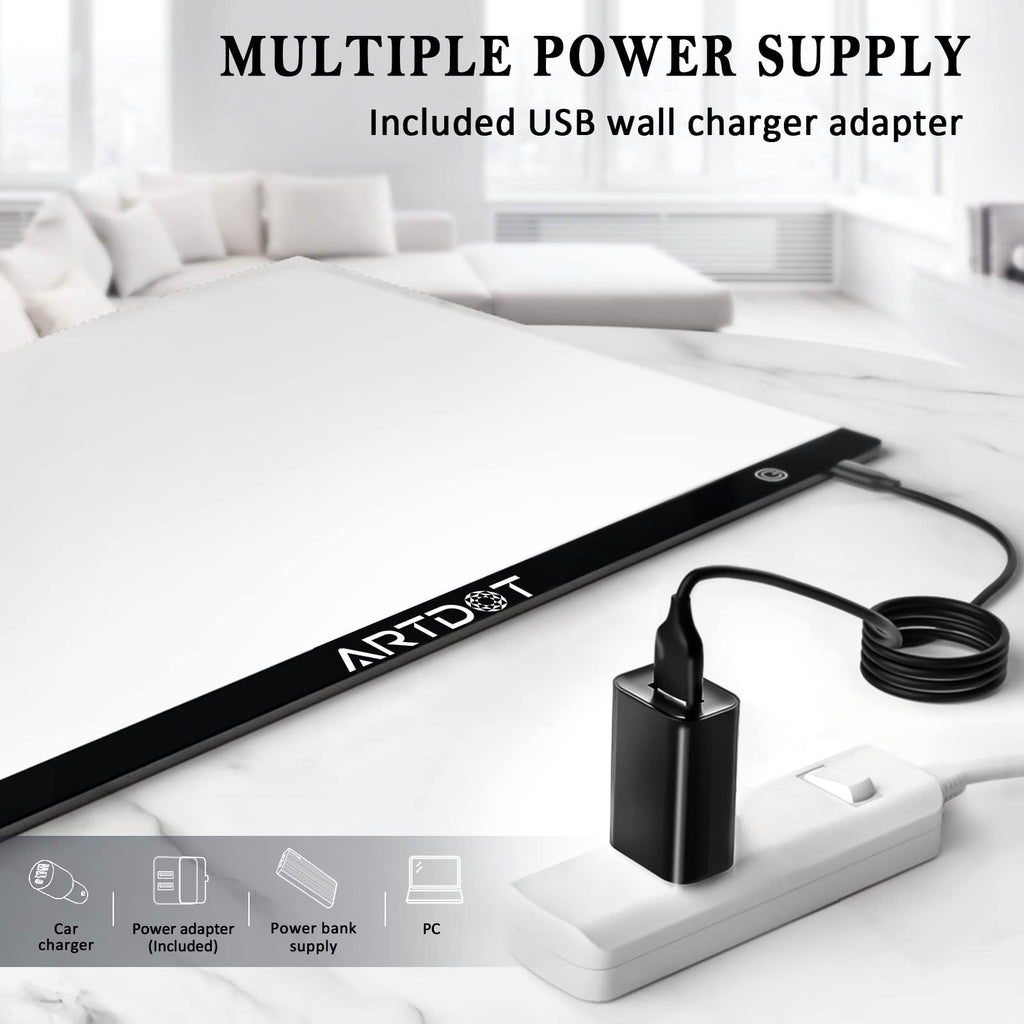 ARTDOT A2 LED Light Pad for Diamond Art | Adjustable Tracing Board