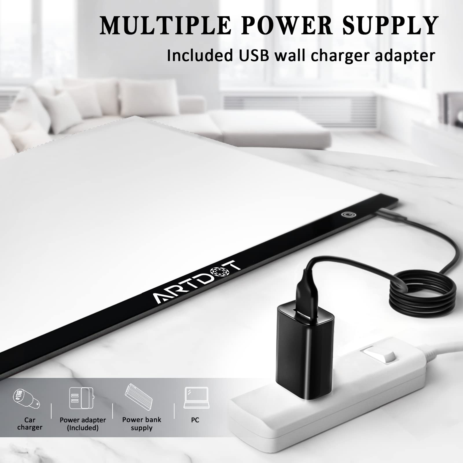 ARTDOT A2 LED Light Pad for Diamond Art | Adjustable Tracing Board