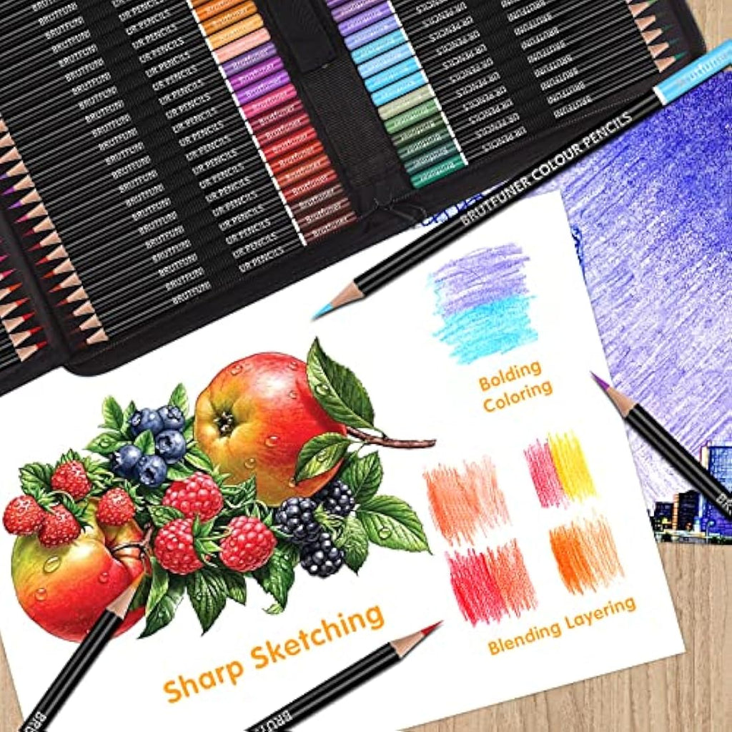 Melifluo 72 Professional Colored Pencils Set with Portable Zipper Case