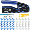 Jolof Store RJ45 Pass Through Ethernet Crimp Tool Kit for Cat5 Cat6