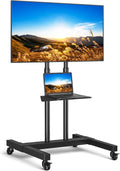 RFIVER Mobile TV Stand on Wheels for 32-80 Inch TVs | Height Adjustable
