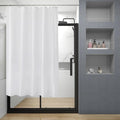 White Stall Shower Curtain | 120x150cm Weighted Fabric