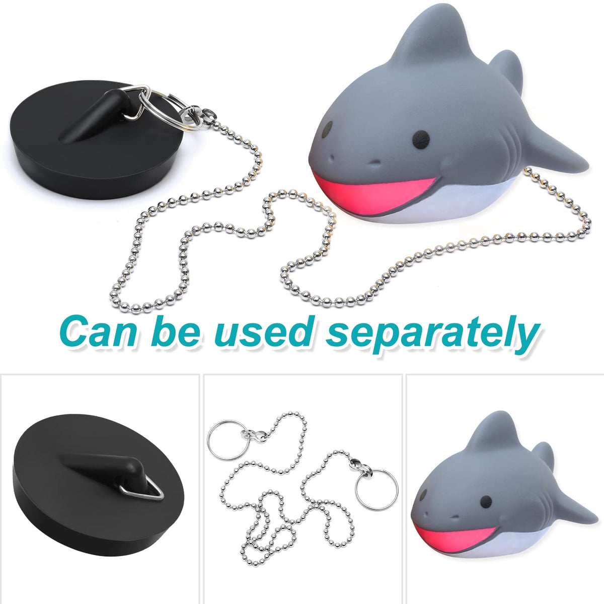 MAIXINNEW Bath Plug with Chain 45mm Cute Floating - image 4