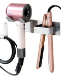 UEMUSI Hair Dryer and Straightener Holder | Stainless Steel Wall Mount