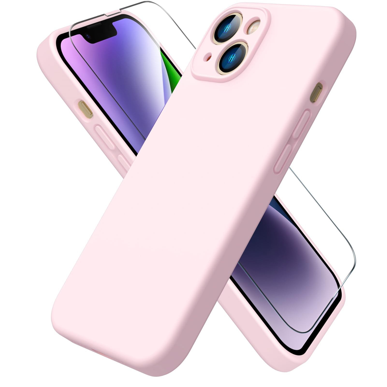 ACRONIX iPhone 14 Case – Liquid Silicone Shockproof Cover with Screen Protector