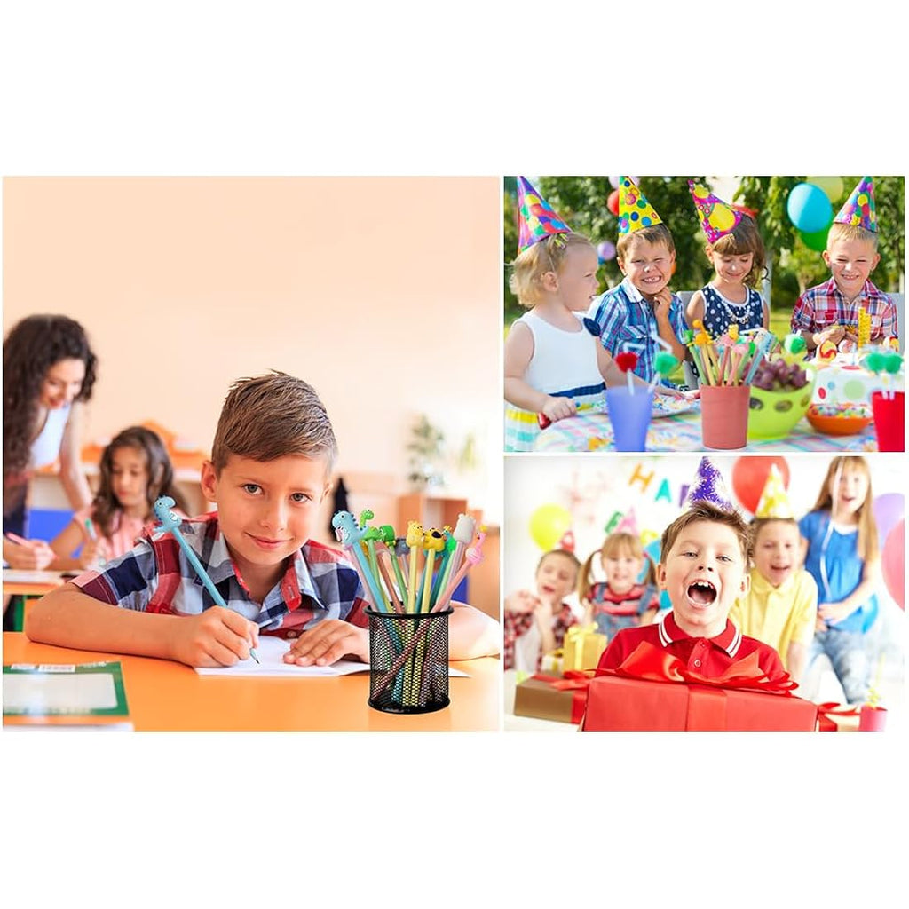 30-Pack Cartoon Animal Pencils with Toppers for Kids