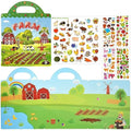 ASTARON Reusable 3D Puffy Sticker Book - 88 Pcs Farm Harvest Sensory Toy