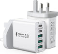 Jolof Store 50W 5-Port USB C Fast Charger Plug - 2 Pack PD Wall Adapter