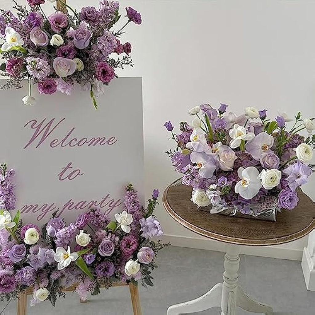 FagusHome 30 Pcs Silk Hydrangea Heads with Stems for Wedding Decor