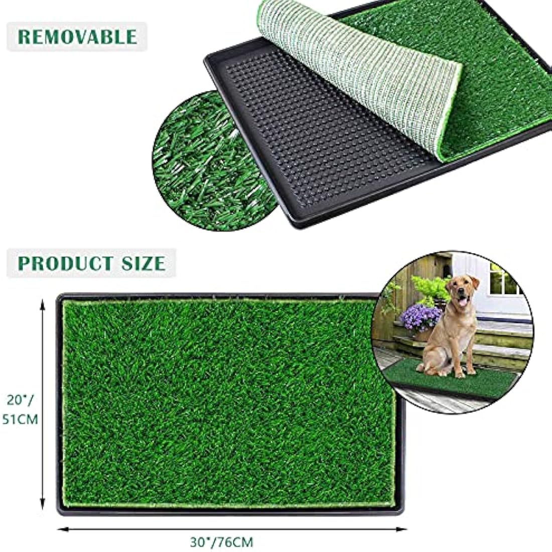 BRIAN & DANY Dog Toilet - Indoor Puppy Potty with 2 Grass Mats