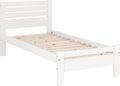 Seconique Toledo 3' Single Bed - Modern White Wooden Bed Frame