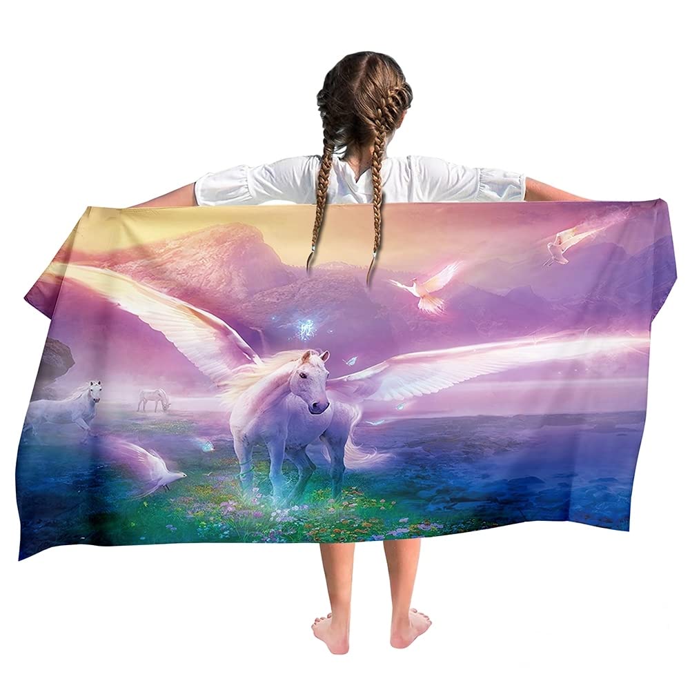 Ulticool Microfibre Children's Towel – Quick-Drying Unicorn Beach Towel