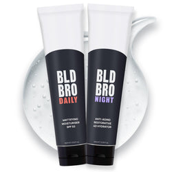 BLD BRO Bald Men Skincare Set – SPF 50 & Night Scalp Moisturiser Duo