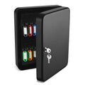 Flexzion Key Cabinet Key Lock Box Wall Mount with 60 Key Holder Organizer Locker Case
