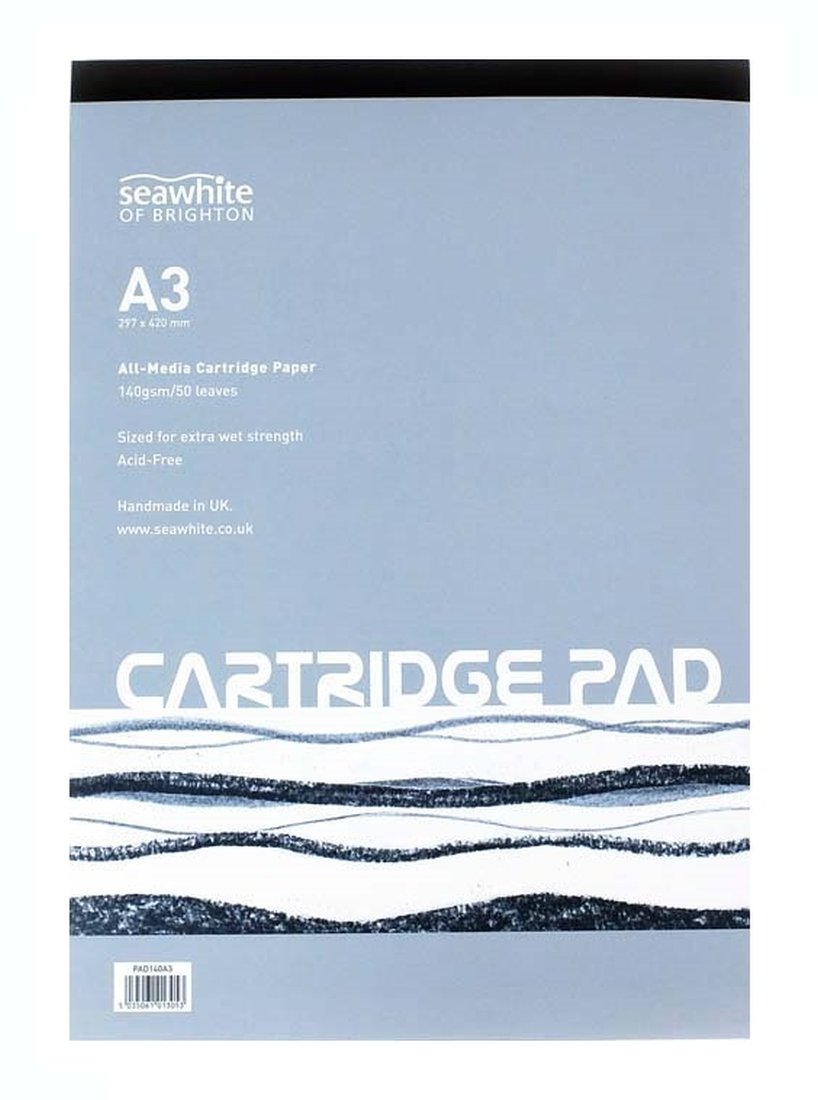 Seawhite A3 All Media Cartridge Paper Pad – 140gsm, 50 Sheets