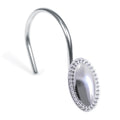 Chrome Shower Curtain Hooks – Rustproof Metal Oval Rings, 12pk
