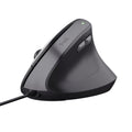 Trust Yuno Ergonomic Vertical Mouse – Wired USB, 2400 DPI, Black