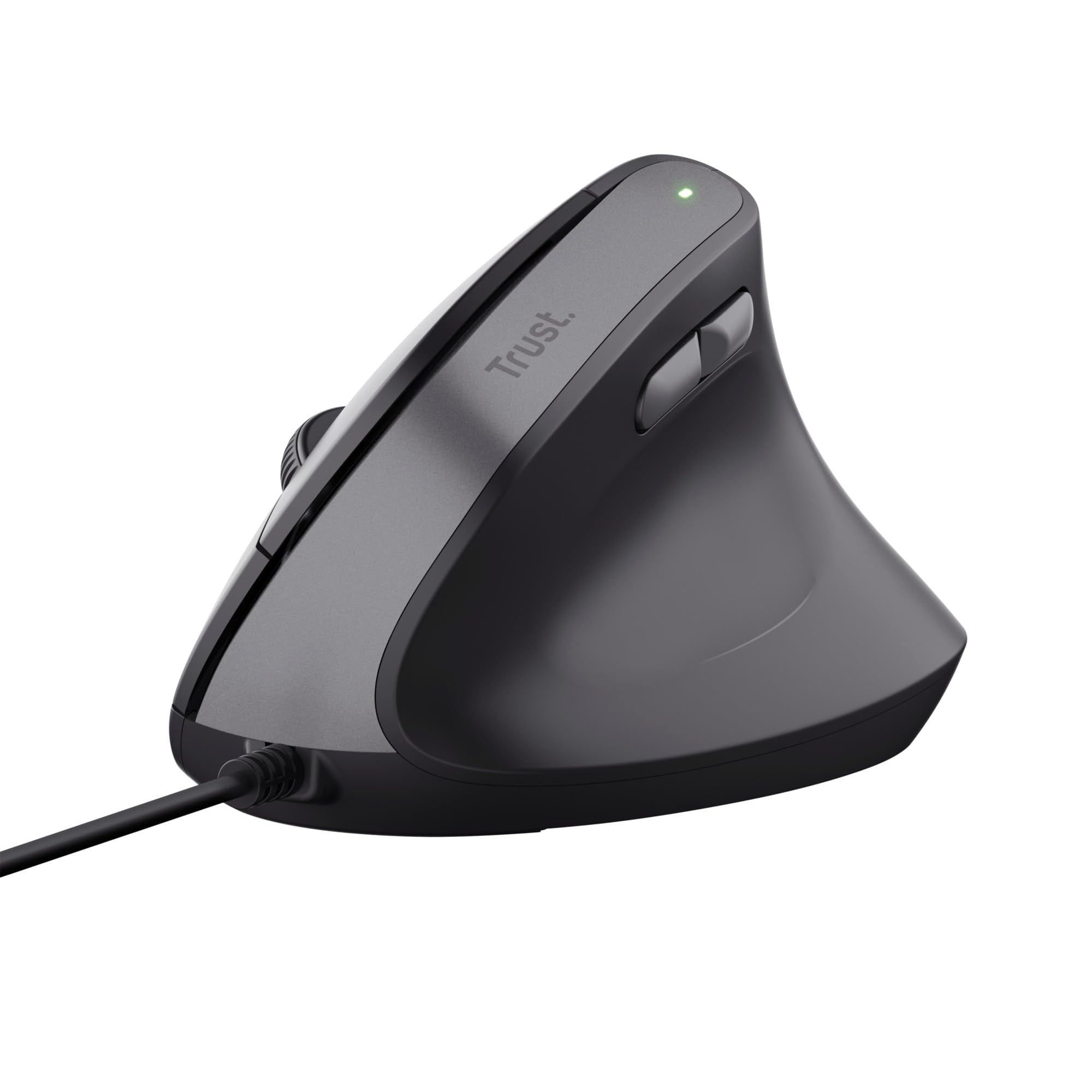 Trust Yuno Ergonomic Vertical Mouse – Wired USB, 2400 DPI, Black