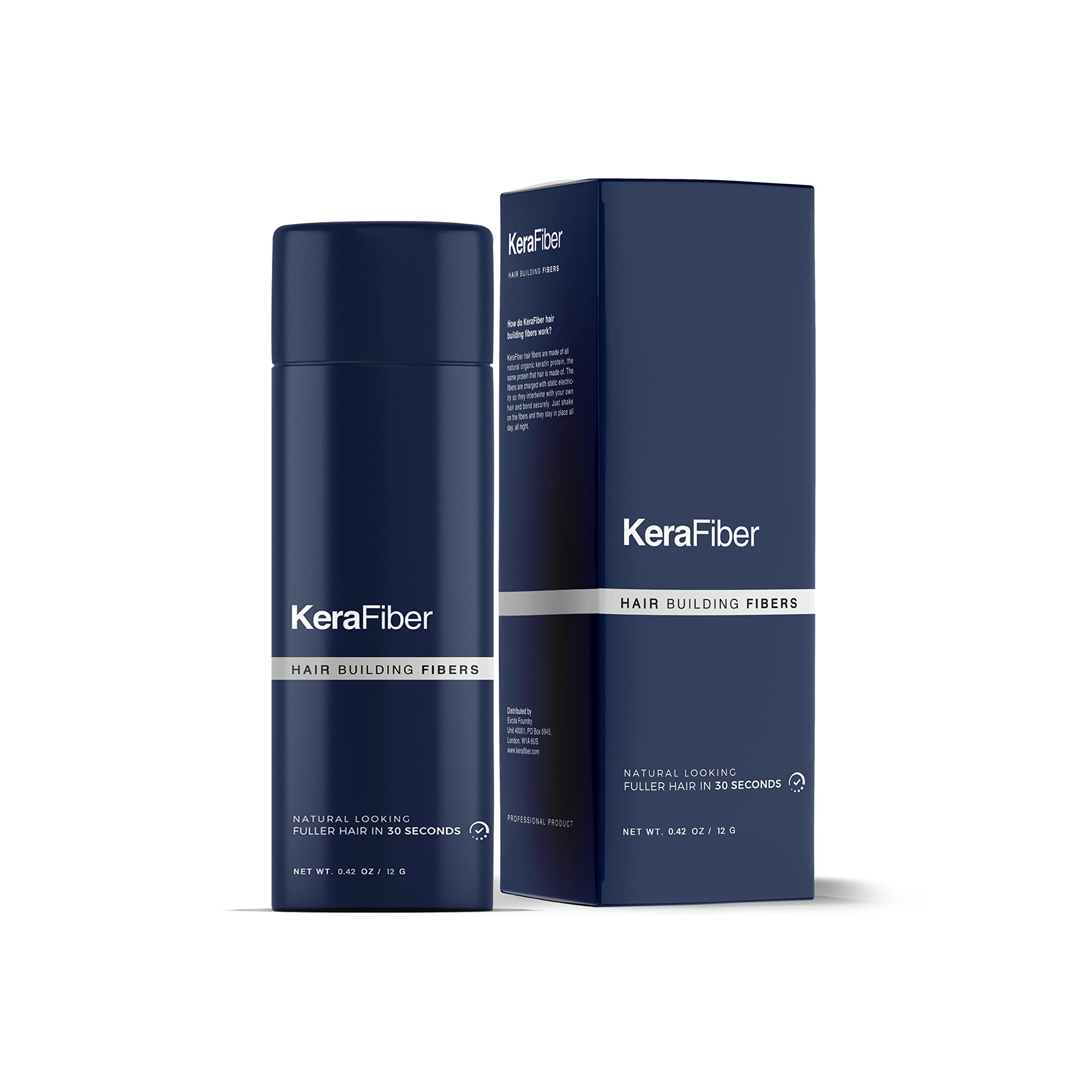 KeraFiber Dark Brown Hair Building Fibres - Natural Keratin for Thinning Hair
