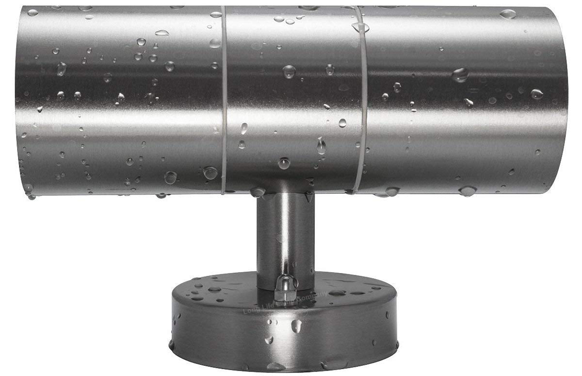 Stainless Steel Up Down Outdoor Wall Lights - Pack of 4