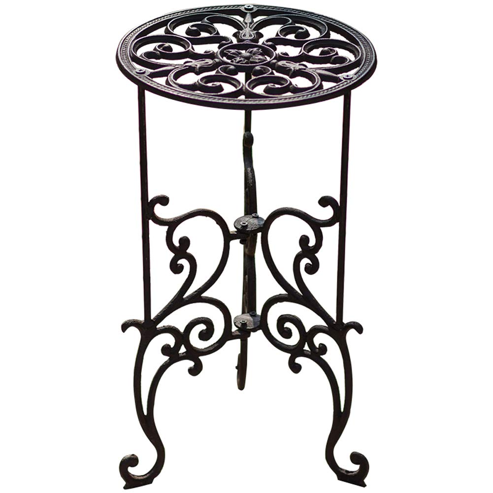 Sungmor Heavy Duty Cast Iron Plant Stand – 19.3" Vintage Metal Planter Rack