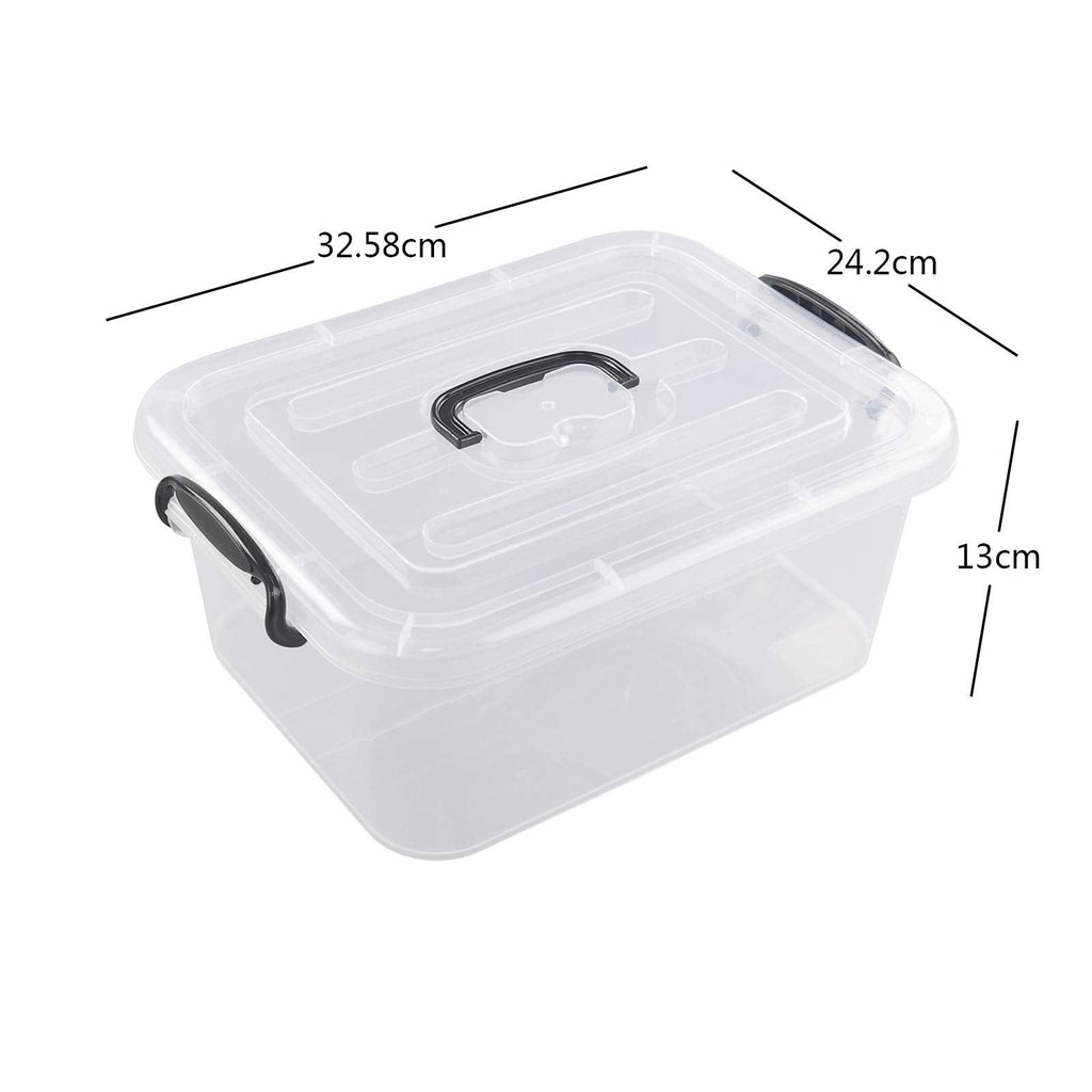 Bringer 6-Pack 8 L Clear Plastic Storage Boxes, Clear Latch Boxes - image 2