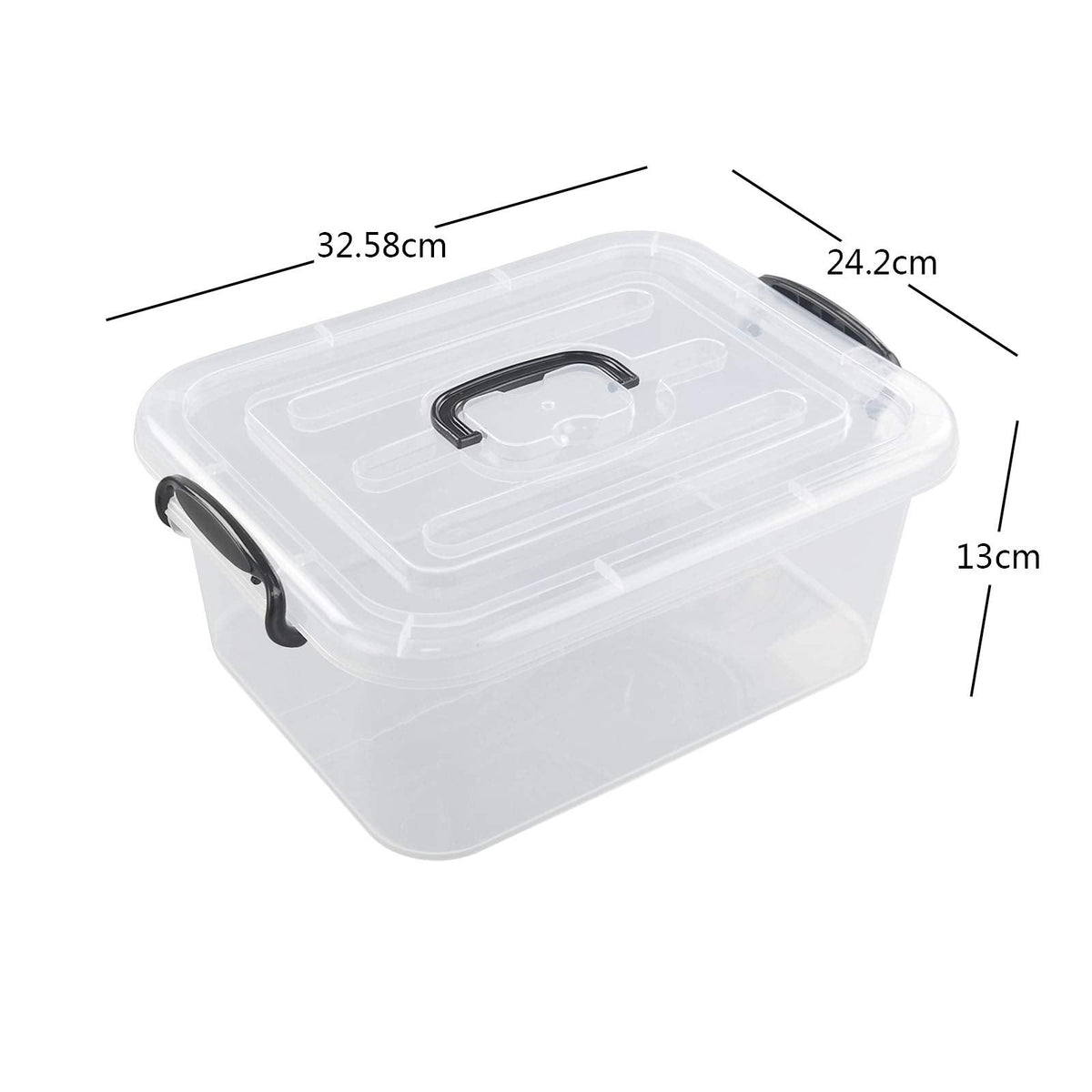 Bringer 6-Pack 8 L Clear Plastic Storage Boxes, Clear Latch Boxes - image 2