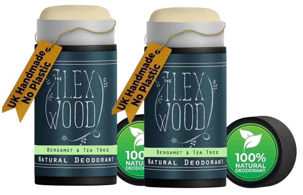 The Ilex Wood Natural Deodorant Stick Pack of 2 - Vegan & Plastic Free