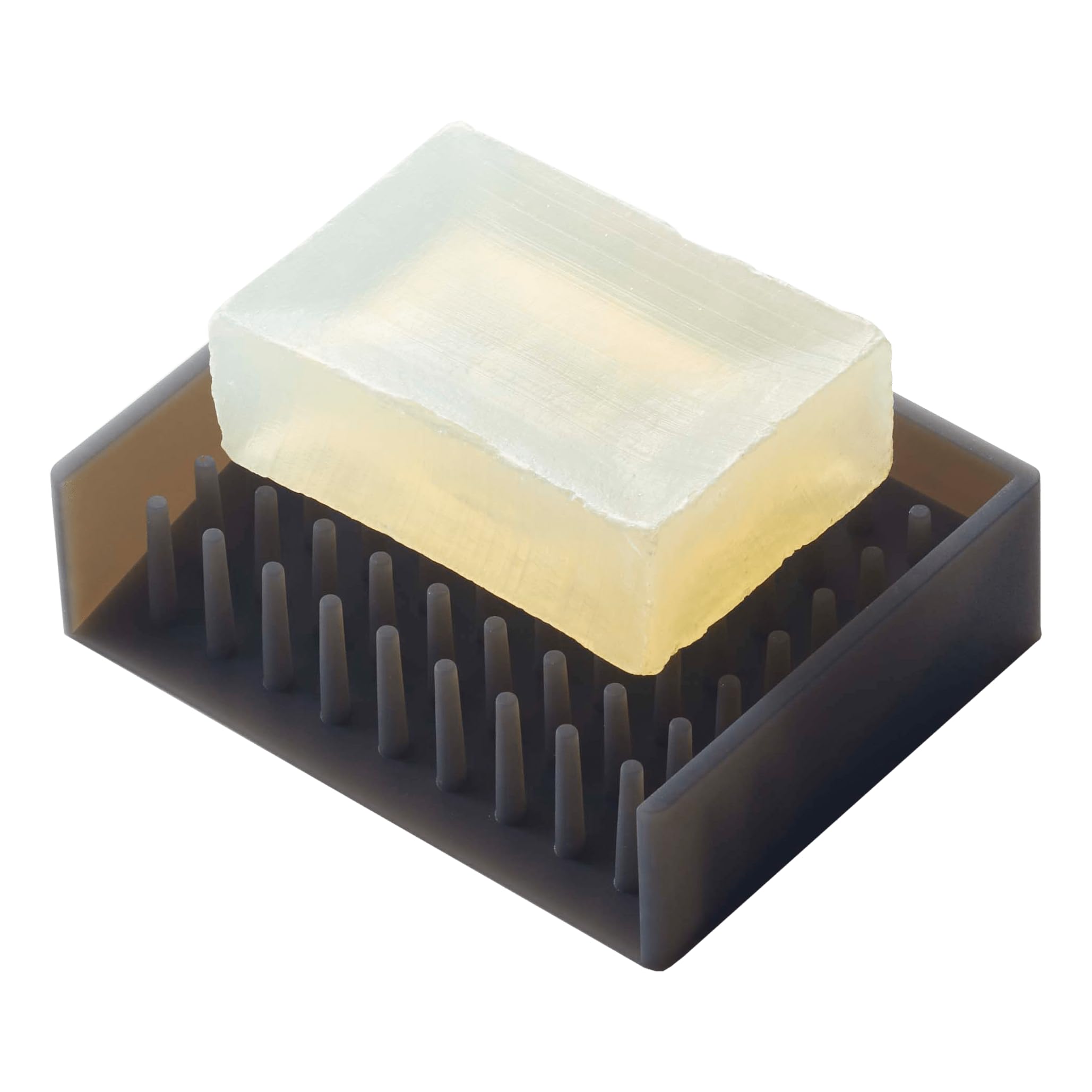 Yamazaki Silicone Soap Tray – Minimalist Black Soap Dish for Bathroom