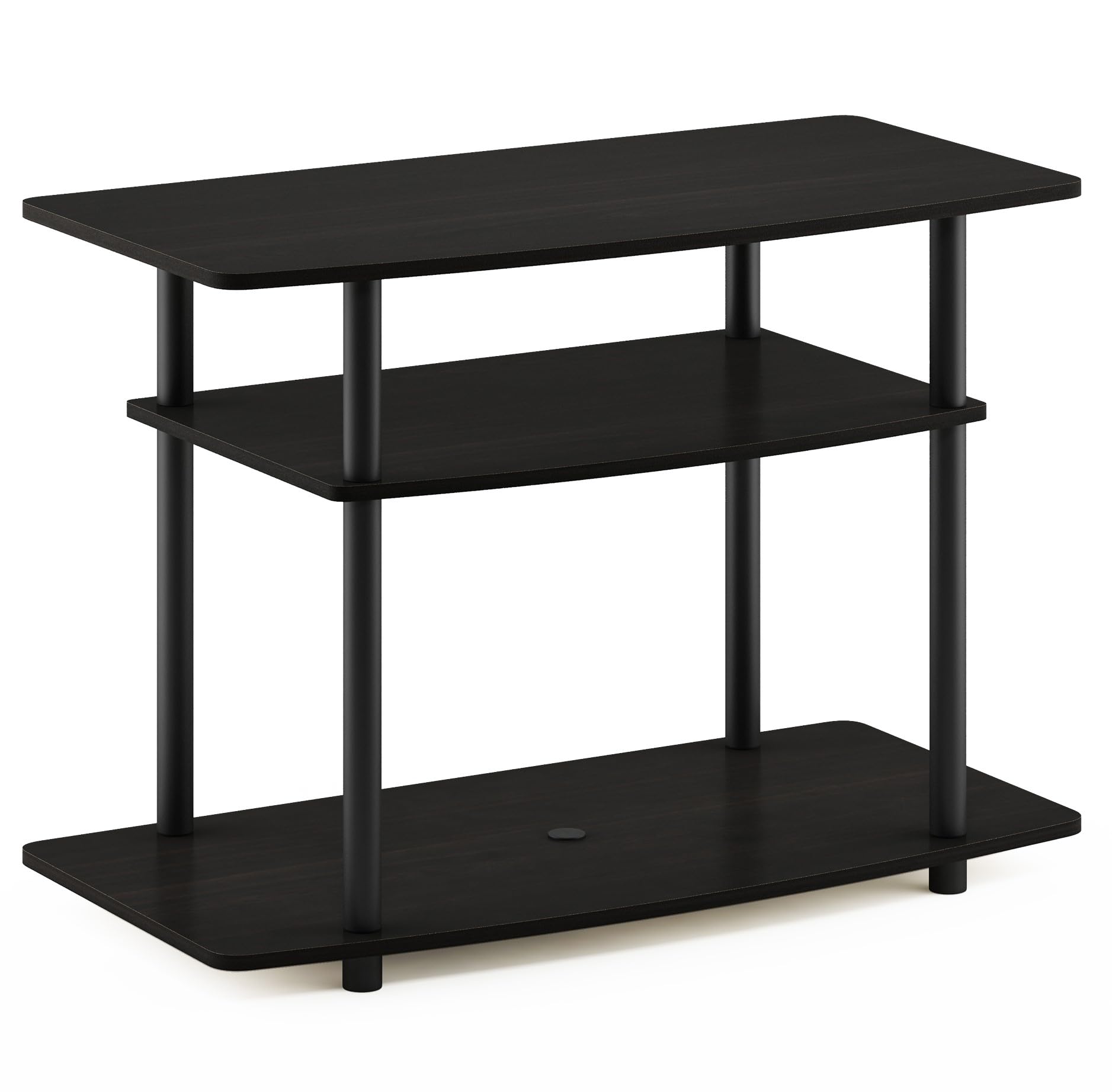 Furinno 3-Tier TV Stand Entertainment Center for 32-Inch TV, Espresso/Black