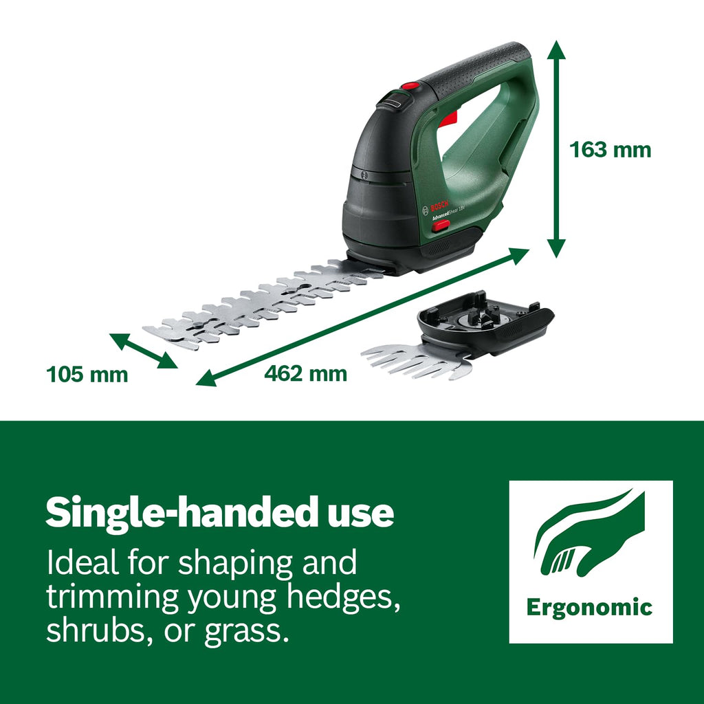 Bosch AdvancedShear 18V-10 Cordless Shrub and Grass Shear Set