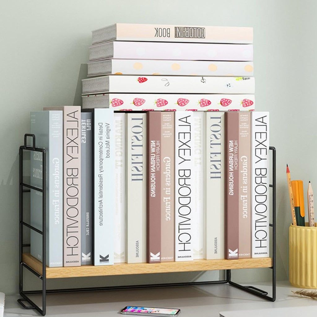 Gelory Desk Shelf Organiser Desktop Bookcase Storage for Home Office