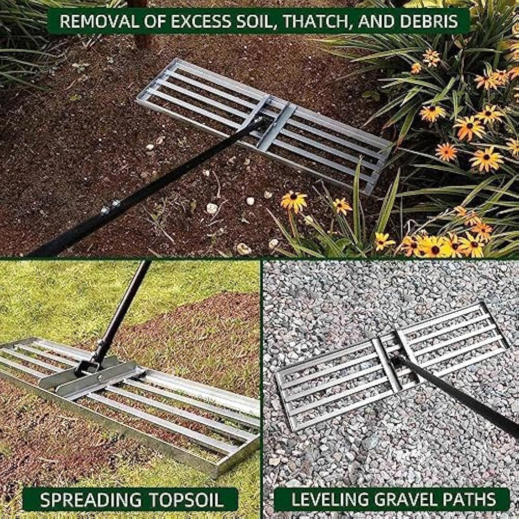 Byhagern Lawn Levelling Rake – 36" Heavy Duty Steel Levelawn Tool