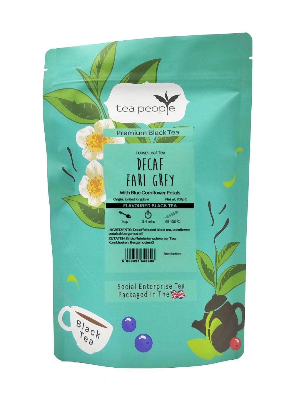 Tea People Decaf Earl Grey Loose Leaf Tea - 200g Refill Pack