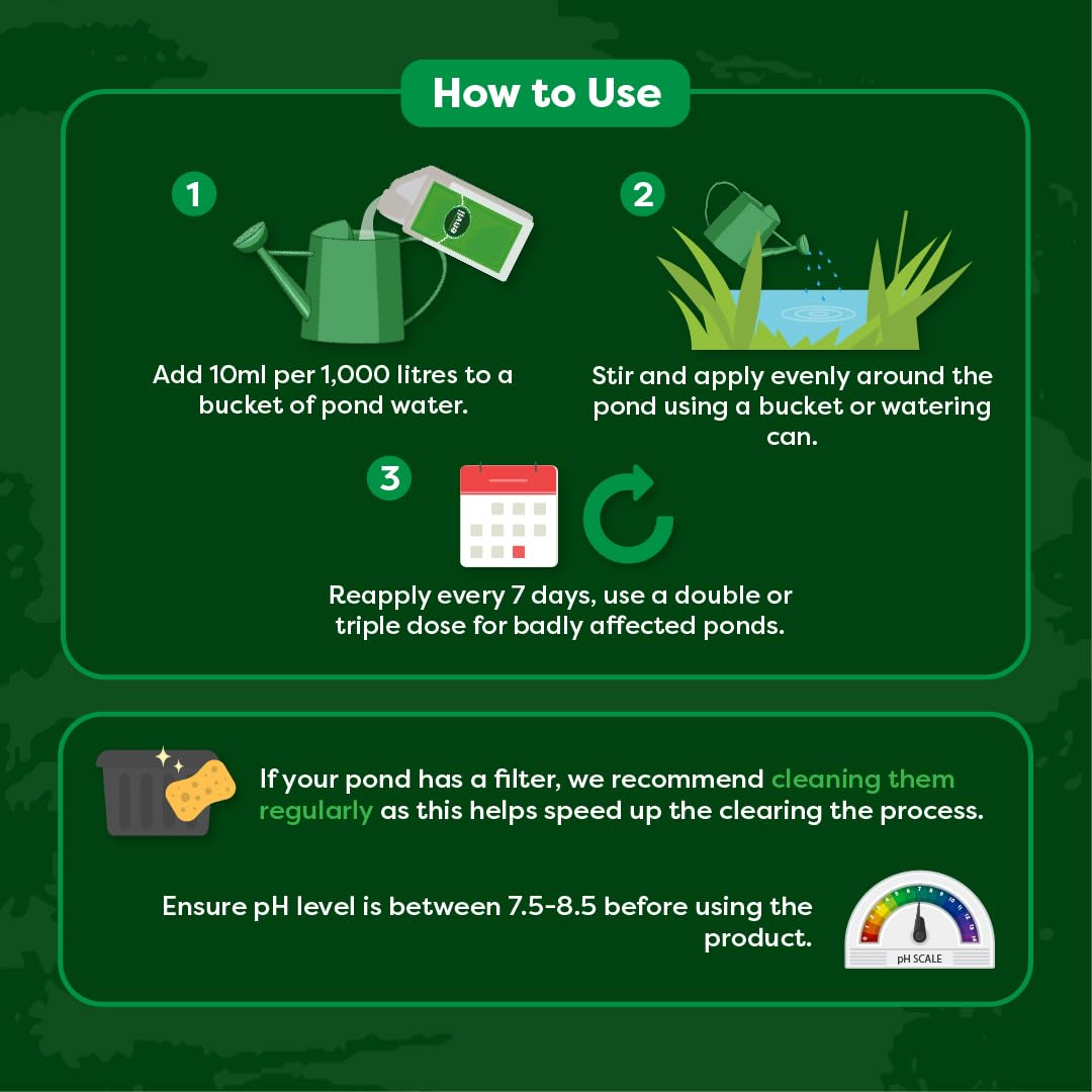 Envii Pond Klear Xtra – Natural Green Water Treatment for 100,000L