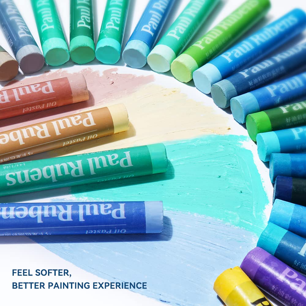 Paul Rubens Oil Pastels Set | 72 Soft Creamy Colors for Sea & Landscape