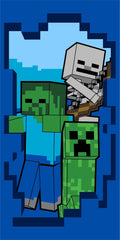 Minecraft Beware Bath Towel – 100% Cotton Kids Beach Towel by Jerry Fabrics