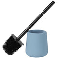 Navaris Toilet Brush and Holder Set – Blue Resin with Stainless Handle