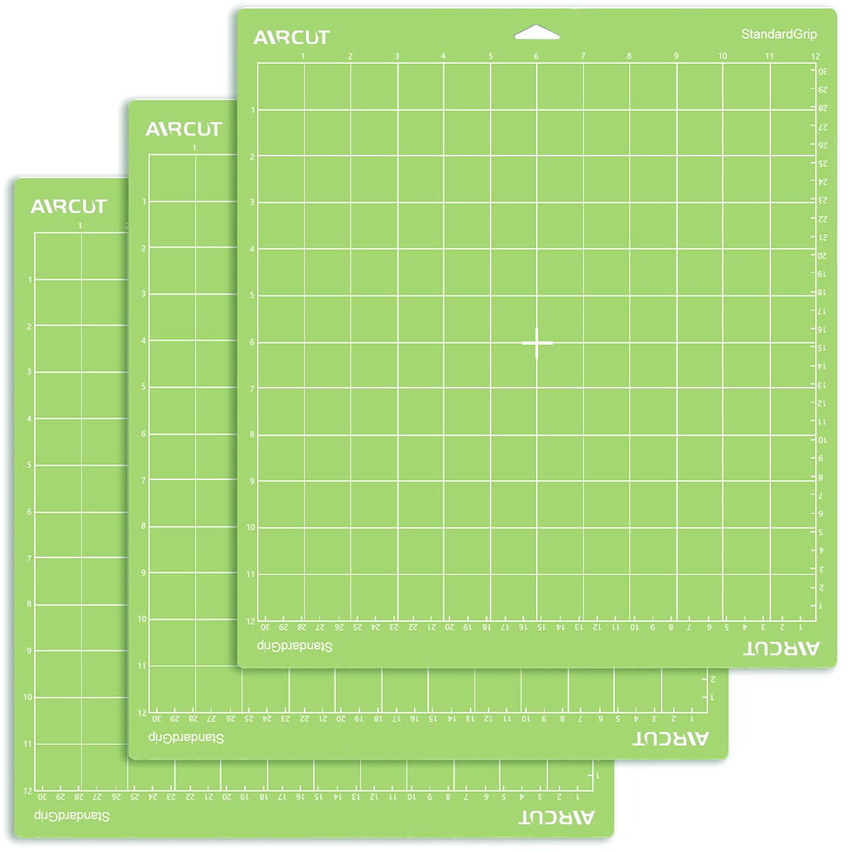 AIRCUT Standard Grip Cutting Mats for Cricut Maker & Explore | 12x12, 3-Pack
